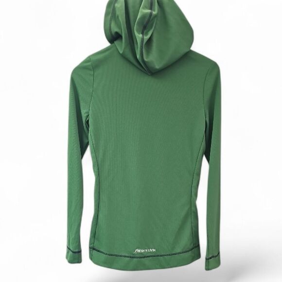 Alo Yoga Fresh N Livin Green Half-Zip Hoodie Sz M Lightweight Activewear - Picture 3 of 14